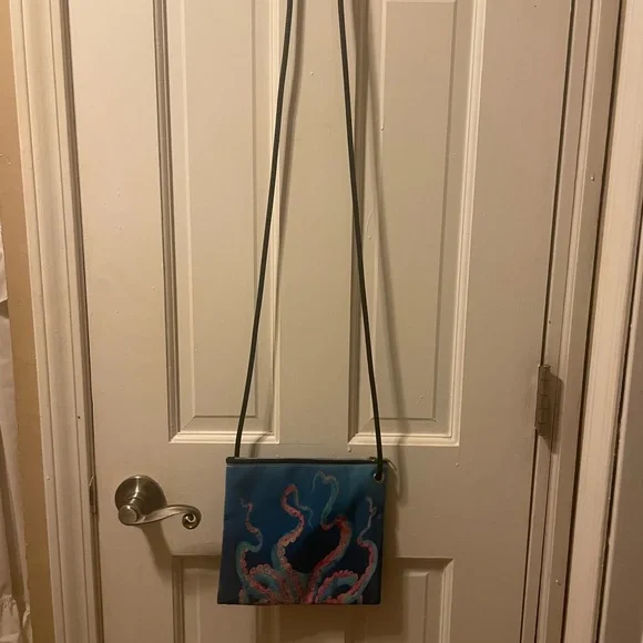 Sea Bags of Maine Watercolor Octopus Crossbody Bag - Picture 4 of 5